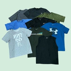 Mens L Large Athletic T-Shirt Lot NIKE, Under Armour, Leg3nd, Spyder Fitness Tee